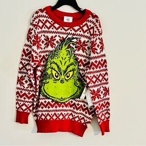 NWT Grinch Holiday Sweater, boy size 8 medium, lightweight.